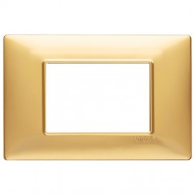 Vimar Plana plaque 3 modules couleur or mat...