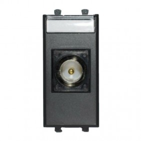 Prise Ave Tekla TV/SAT, noir direct 1 module 445096IM