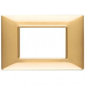 Vimar Plana plaque 3 modules couleur or...