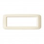 Plaque Ave in technopolymer Yes 45 6 Modules white Blanc glossy 45PY06BP