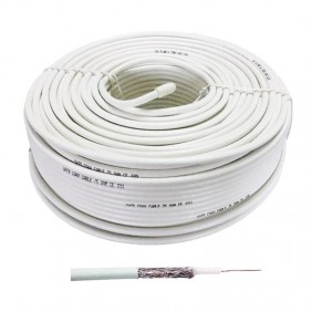 Cavo Coassiale TVSAT FTE 5mm in PVC Colore Bianco 100 Metri K120EE