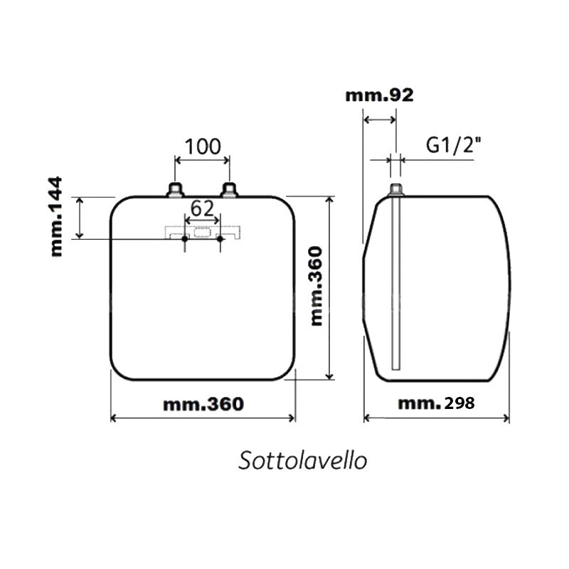 Chaffoteaux CHX U EU 10 Liter Untertisch-Elektrowassererhitzer 3100377