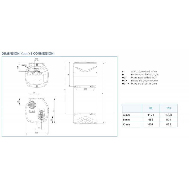 Chaffoteaux AQUANEXT WH 110 Litre Heat Pump Water Heater 3629076