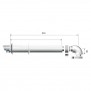 Kit scarico coassiale Ariston l 1000 orizzontale 60/100 3318073