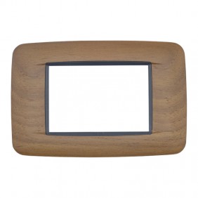 Placa Vimar Eikon redonda 3 módulos 20683.34