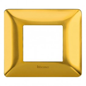 Placca Bticino Matix 2 moduli oro satinato...