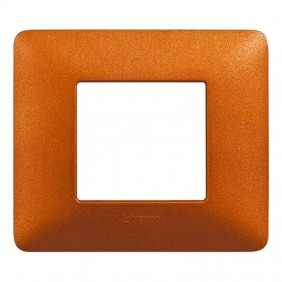 Plaque Bticino Matix 2 modules rouge terre...