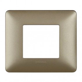 Placca Bticino Matix 2 moduli titanium AM4802MTA