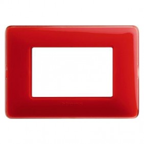 Placca Bticino Matix 3 moduli corallo AM4803CRD