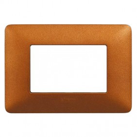 Placca Bticino Matix 3 moduli rosso terra...