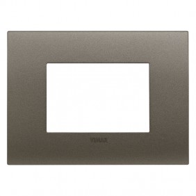 Placa Vimar FIT 3 módulos metal 19953.14