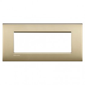 Bticino Livinglight placca AIR 7 moduli oro...