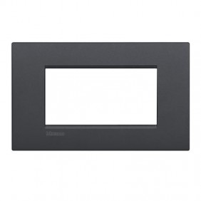 Bticino Livinglight placca AIR 4 moduli grigio...