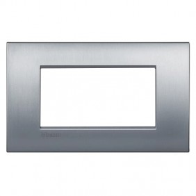 Plate Bticino LivingLight AIR brushed chrome 4...