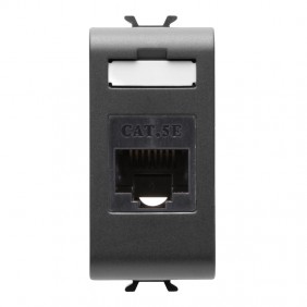 Gewiss Chorus RJ45 CAT 5E socket noir GW12421