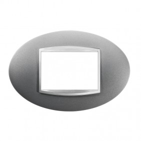 Placa Gewiss Chorus ART 3P titanio GW16303VT