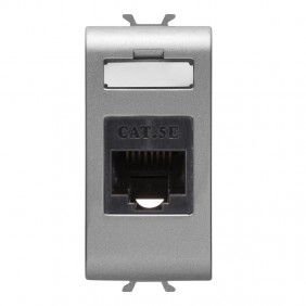 Gewiss Chorus titanium socket RJ45 CAT 5E GW14421