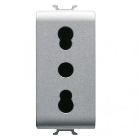 Gewiss Chorus titanium two-way socket 10/16A...