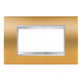 Placa Gewiss Chorus LUX 4P GW16204MO