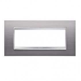 Gewiss Chorus placca LUX 6P inox spazzolato...