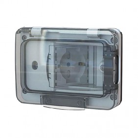 Carcasa 4Box WIDE con toma Schuko Blanco IP55...