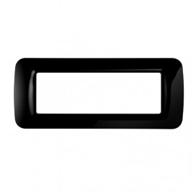 Plaque top Gewiss system noire 6 places GW22516