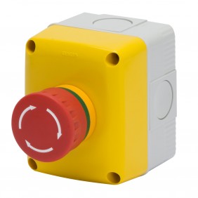 Contenedor con pulsador de emergencia Gewiss...
