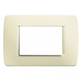 Plaque Bticino Luna 3 modules ivoire C4803AV