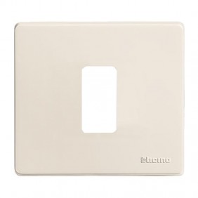 Plate 1 place Bticino for resin round box...