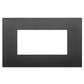 Placca Vimar Arke classic 4 moduli nero 19654.71