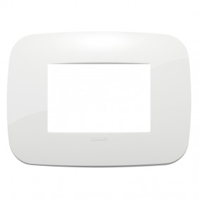 Placca Vimar Arke 3 moduli round bianco 19683.84