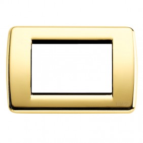 Vimar Idea placca Rondò 3 moduli oro lucido...