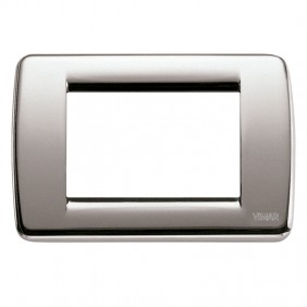 Vimar Idea Rondò plate 3 modules brushed nickel...