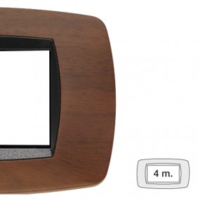 Master Modo plate 4 modules dark walnut 39TC454