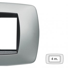 Master Modo placca 4 moduli colore titanio 39TC254