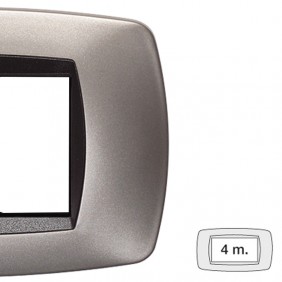 Master Modo plate 4 modules matt bronze 39TC554