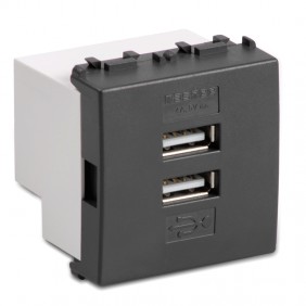 Master Modo Dual USB Socket 4A grey 31213.2