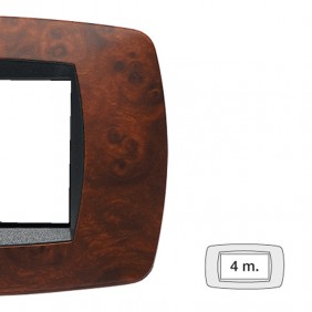 Master Modo Abdeckrahmen 4 Module Walnuss 39TC434