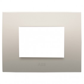 Abb Chiara plaque 3 modules sable 2CSK0302CH
