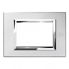 Urmet Simon Nea placca 3 moduli colore argento...