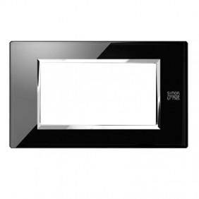 Urmet Simon Nea placca 4 moduli nero lava 13004.NR