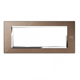 Urmet Simon Nea plate 6 modules polished bronze...