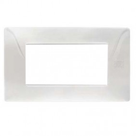 Placca 4 moduli Urmet Simon Nea inox lucido...