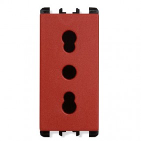 Simon Nea Urmet two-way socket 10/16A red 10303.R
