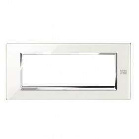 Plaque Simon Urmet Nea 6 modules verre blanc...
