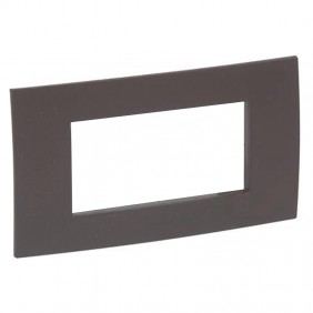 Legrand Vela plate square cocoa 4 modules 685806