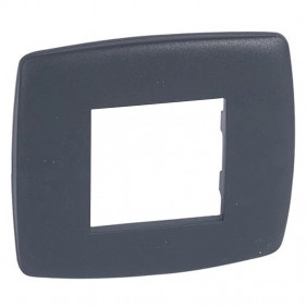 Placca Legrand Vela tonda antracite 2 moduli...