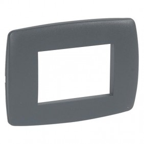 Placca Legrand Vela tonda antracite 3 moduli...