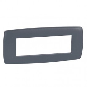 Legrand Vela plate round anthracite 6 modules...