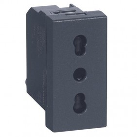 Legrand Vela Scura two-way socket 2P+E 10/16A...